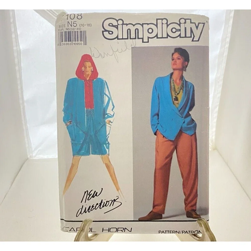 #7108 Simplicity Misses Pants or Shorts Top  Hood and Lined Jacket Size 10-18